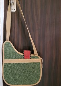Tribal Hand Embroidery - Jute Sling Bag