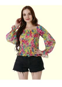 Peplum Floral Print Top❤️
