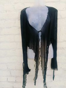 Black Net Top&amp;Shrug