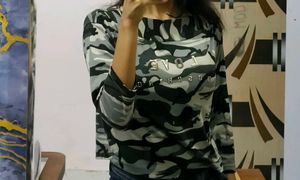 Soft Military Print Sleeved Crop Top