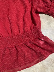Red Polka Dot Blouse