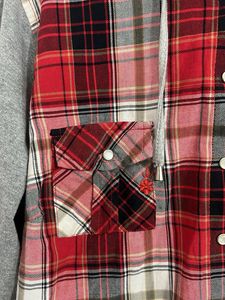 Hooded Plaid Flannel Shirt