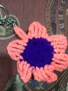 Crochet Flower Keychain