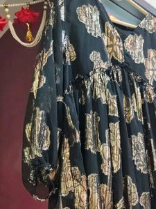 Stylish Black &amp; Gold party Dress