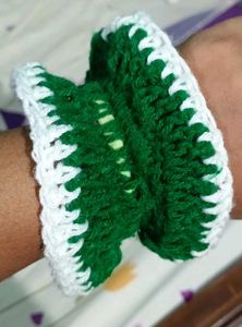 Green Crochet Bangles
