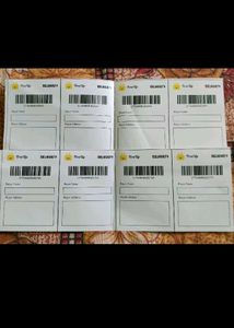 40 sticky shipping labels (Colour)