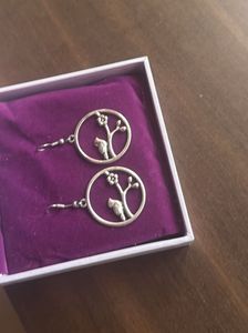 Bird &amp; Blossom Silver Earrings