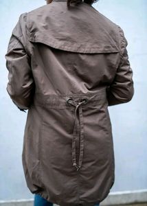 Vintage Brown Coat with Victorian Button Style