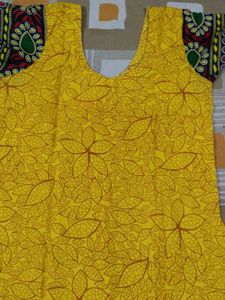 Yellow Print Kurti