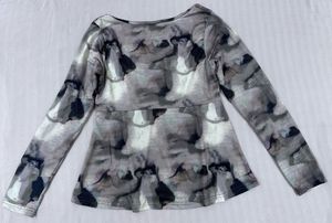 Tie-Front Long Sleeve Top