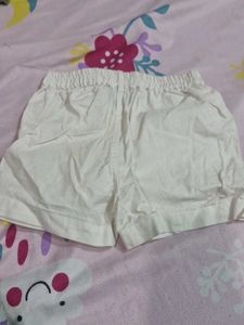 White Baby Shorts
