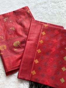 Brand New Maroon Banarasi Suit Dupatta Set.