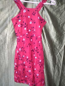 Red Floral Print Sundress
