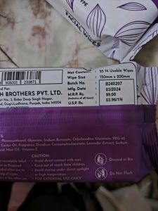 TOBY FACIAL REMOVER WIPES  25 PULLS PACK OF 2