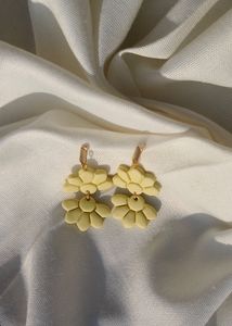 Combo Pastel Yellow Floral Earrings