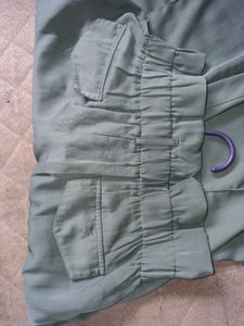 Olive Green High-Waisted Pants