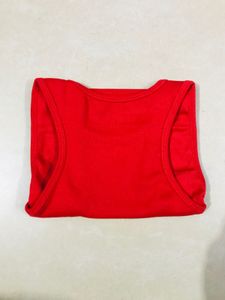 Bold Red Ribbed Crop Tank Top – Sleek &amp; Stylish