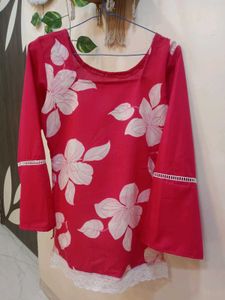 🆕 Pinteresty Royal Pink Handmade Short Kurta ✨🎀