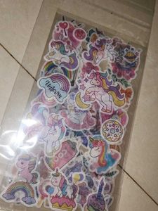 6 Sheets Of Unicorn Stickers
