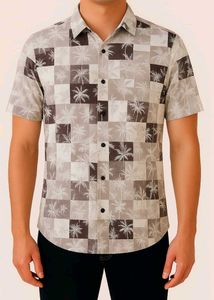 Palm Print Short Sleeve Shirt