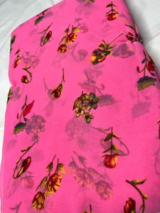 GEORGETTE FLORAL SAREE FOR WOMEN