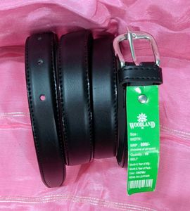 WOODLAND Woman Black Leather Belt