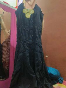 Black Gown With Golden Jacket
