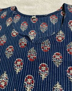 Blue Floral Short Kurti For Women’s 🪷