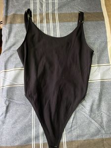 Black Backless Bodysuit