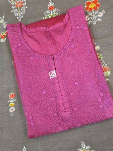 Pink Embroidered Kurta