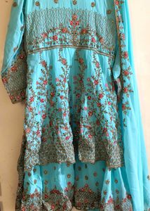 Wedding And Party Wear Heavy Garara Dress