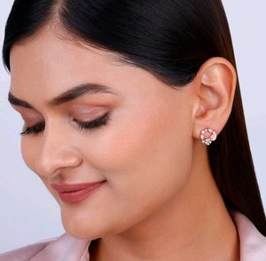 Real Silver 925 Earrings (Rose Gold)
