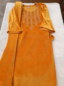 Velvet Three Piece Suit Set