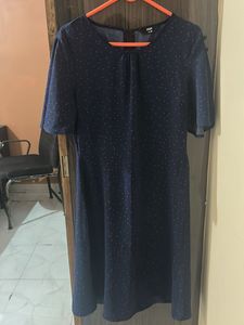 Navy Polka Dot Dress