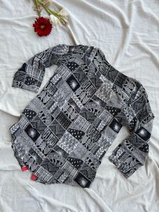 Y2K Inspired Printed Top