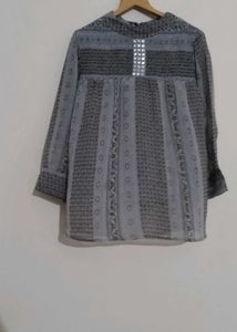 Patterned Top Withl Mirror Work Design