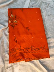 Elegant Orange Saree