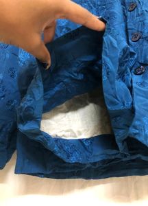 San-na Blue Printed Coat