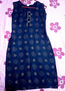 Blue Printed Dress