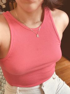 Coral Ribbed Tank Top