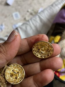 Embroidery And Stone Finish Hook/button