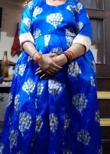 Elegant Blue Ethnic Gown