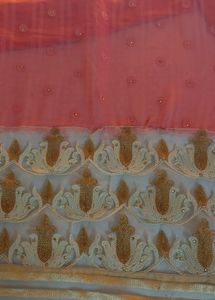 Georgette saree Golden