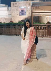 Elegant White Kurta with Pink Dupatta