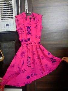 Pink Sleeveless Mini Dress