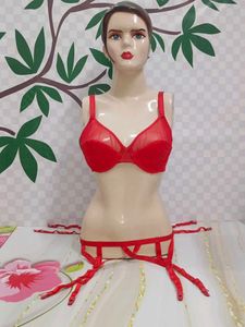 (1400)Vintage Red Lingerie Set