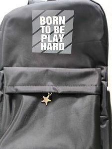 Black &#39;Born to Play Hard&#39; Backpack