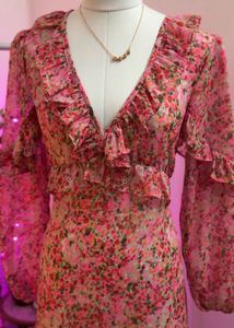 Floral Ruffle Maxi Dress