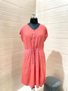 Pintresty🌸 Coral Polka Dot Dress