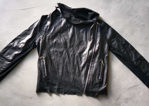 36 black leather jacket